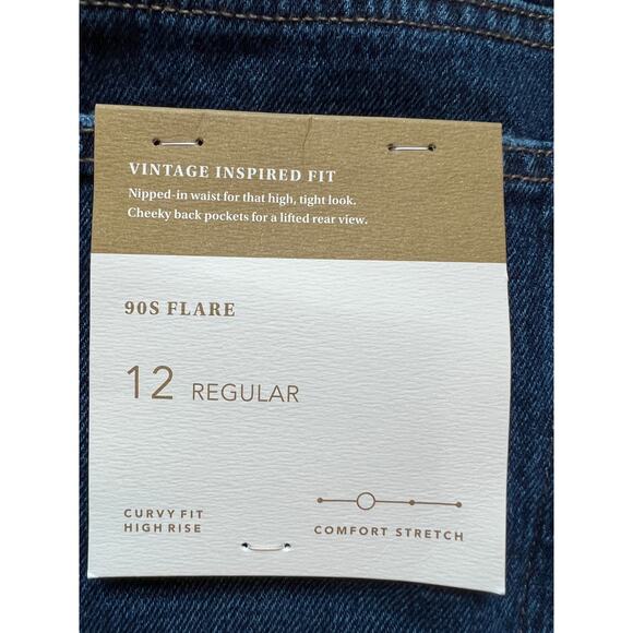 Maurices Jeans Womens 12 90's Flare High Rise Curvy Fit Retro Wide Leg Bell - Picture 3 of 7